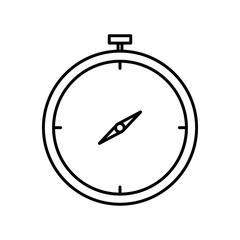 Compass line icon illustration. icon related to holiday. Simple design editable