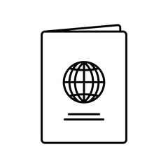 Passport line icon illustration. icon related to traveling. Simple design editable