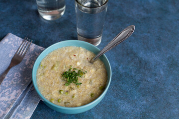 food made with quinoa. Healthy food concept.
