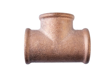 Plumbing Accessories, Extension Nipple, brass and stainless steel on a white isolated background