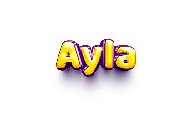 name of girls bubbly celebration decoration hanging air balloon shiny ayla