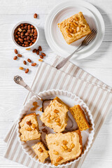 Sweet Peanut Butter Sheet Cake, top view