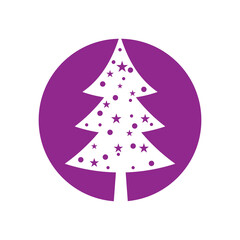 Fototapeta premium Pine tree illustration vector flat design template