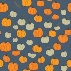 Pumpkin, halloween pattern, seasmless, tile