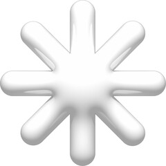 Fototapeta premium 3D snowflake. 3d snow weather element PNG
