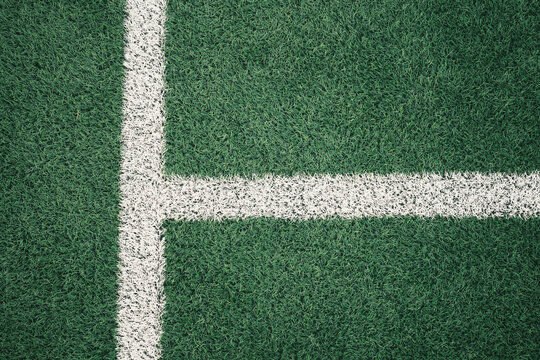 From above view of lines in football field