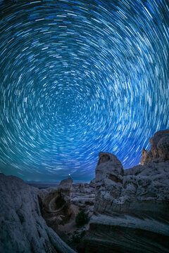 Star Trails over White Pocket