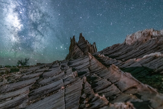 Milky Way above a delicate rock formation in Southern Utah