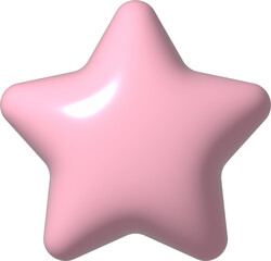 3D Star icon. 3D holiday element PNG