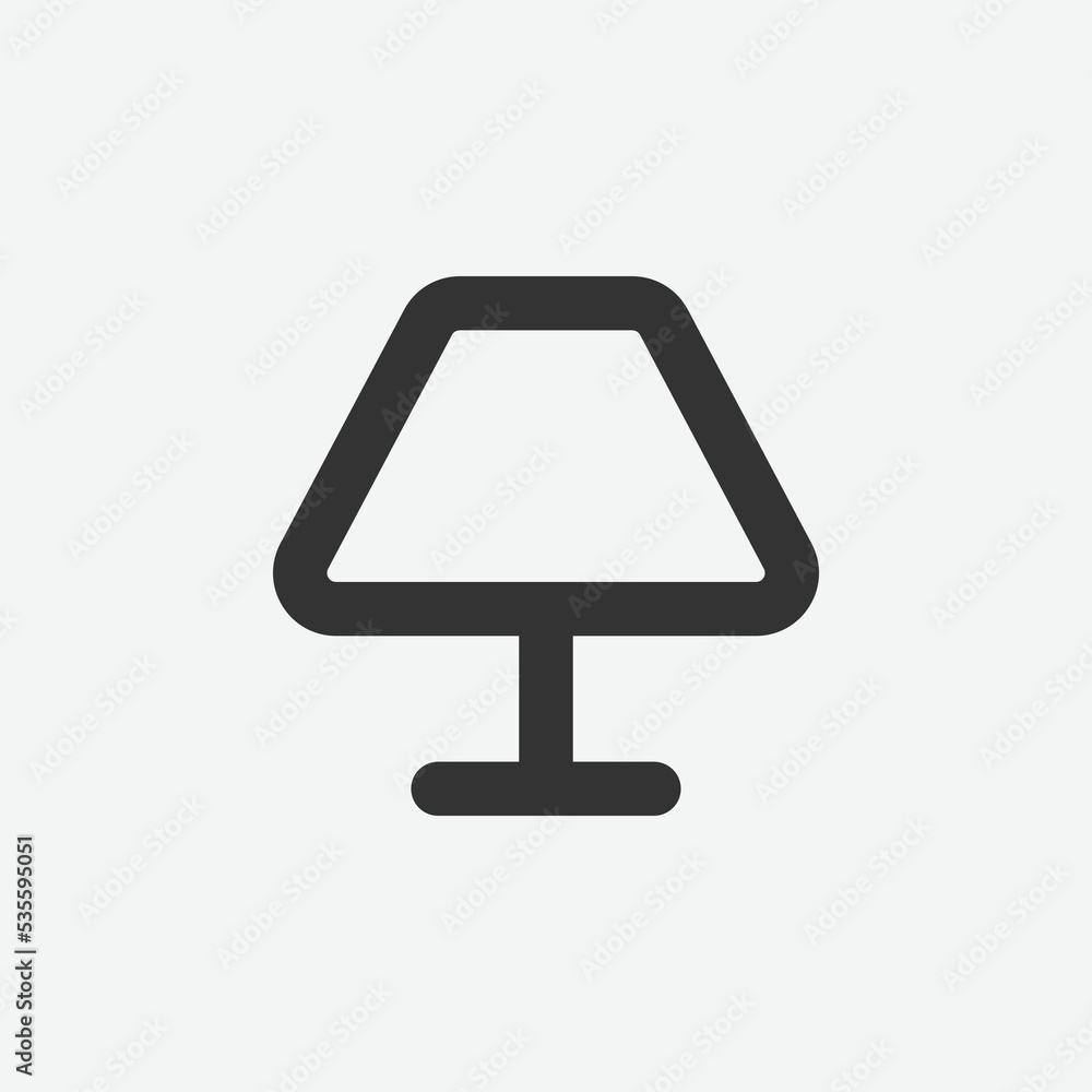Aufkleber lamp vector icon. desk lamp icon symbol. light vector illustration on isolated background. bulb lamp