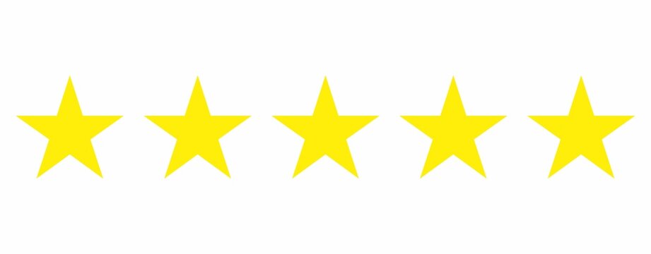 vector illustration of five stars rating icon.