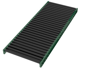 Empty conveyor belt on transparent background. 3d rendering - illustration