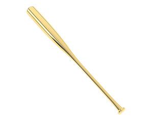 Baseball bat on transparent background. 3d rendering - illustration