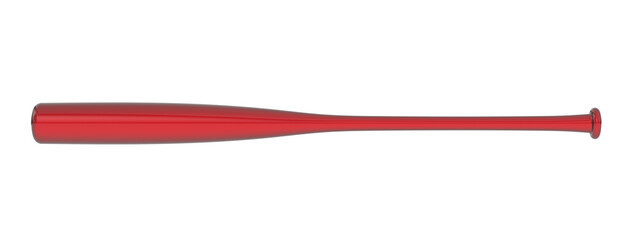 Baseball bat on transparent background. 3d rendering - illustration