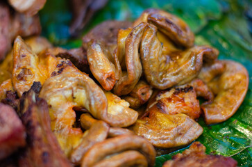 Chef prepares food for sale to customers