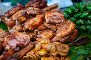 Chef prepares food for sale to customers