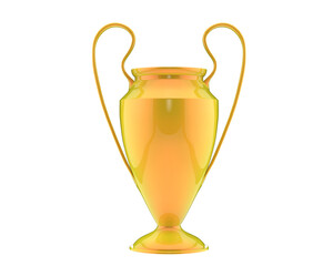 Fototapeta premium Trophy on transparent background. 3d rendering - illustration
