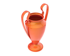 Trophy on transparent background. 3d rendering - illustration