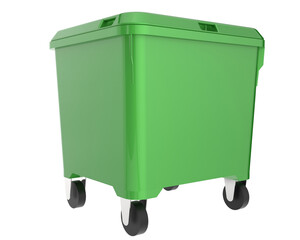 Garbage bin on transparent background. 3d rendering - illustration