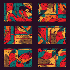 Grunge geometric punchy collage