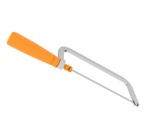 Hand saw on transparent background. 3d rendering - illustration