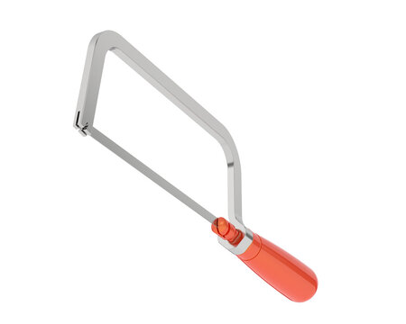 Hand saw on transparent background. 3d rendering - illustration