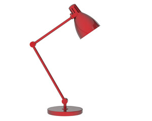 Modern desk lamp on transparent background. 3d rendering - illustration