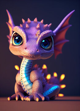 Cute baby dragon