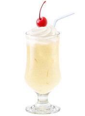 フロートグラス ミルクセーキ イラスト ストロー