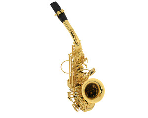 Saxophone on transparent background. 3d rendering - illustration