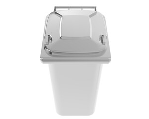 Garbage bin on transparent background. 3d rendering - illustration