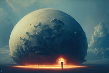 Atomic Bomb Armaggedon Apocalypse - Digital Art, 3D Render, Concept Art - obrazy, fototapety, plakaty