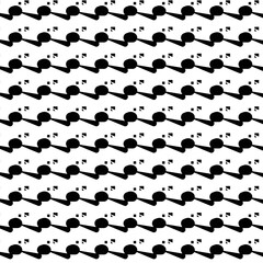 Seamless geometric pattern. Geometric simple fashion fabric print. Vector repeating tile texture. Roof tiling or fish squama shapes motif. Single color, black and white. Usable for fabric, wallpaper