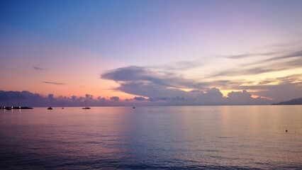 sunset over the sea