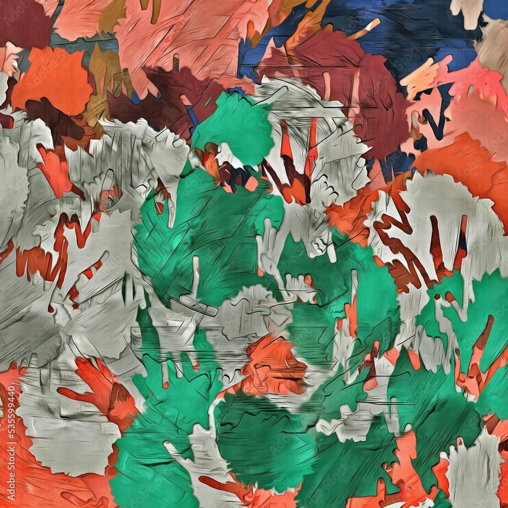 Aufkleber abstract psychedelic background from color chaotic blurred stains brush strokes of different sizes