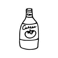 Tomato sauce illustration on isolated white background