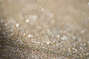 Blured bokeh background from nature, sand, summer time, vacation background,Shalow of depth