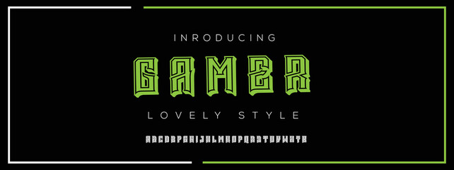 GAME  Elegant alphabet letters font and number. Classic Lettering Minimal Fashion Designs. Typography modern serif fonts decorative vintage design concept. vector illustration