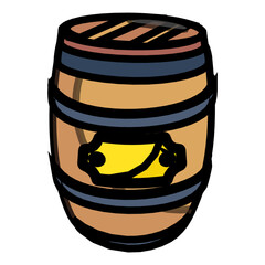 A flat icon design of honey bottle 