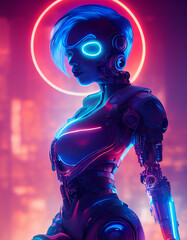 Naklejka premium Illustration of people using virtual reality glasses for the metaverse