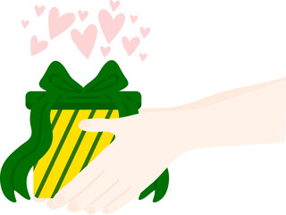 Christmas ornaments. wrapping paper. Christmas print supplies. Merry Christmas Party People Celebrating Christmas Flat Illustration