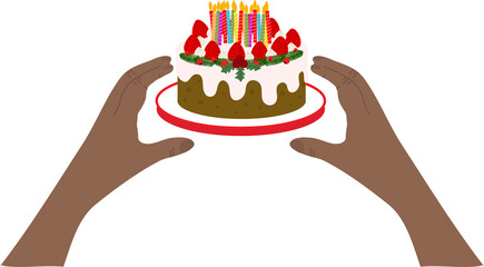 Christmas ornaments. wrapping paper. Christmas print supplies. Merry Christmas Party People Celebrating Christmas Flat Illustration