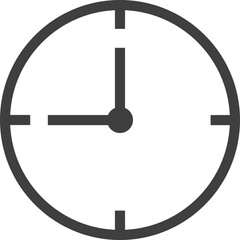 clock flat sign. PNG for apps and web pages, marketing