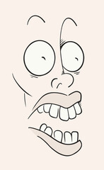 Crazy man expression
