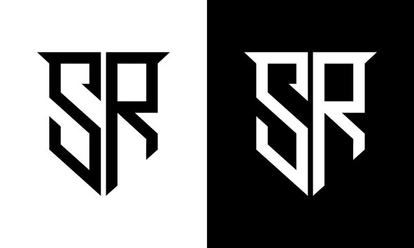 letter sr logo design