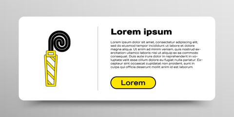 Line Birthday party horn icon isolated on white background. Colorful outline concept. Vector