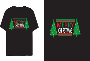 Fototapeta premium Christmas t shirt design