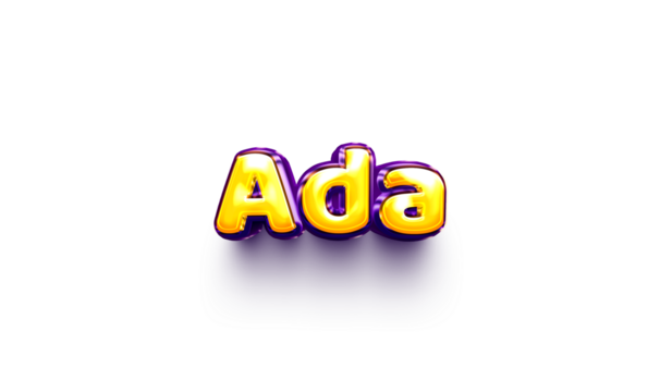 name of girls bubbly celebration decoration hanging air balloon shiny ada