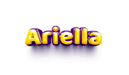 name of girls bubbly celebration decoration hanging air balloon shiny ariella