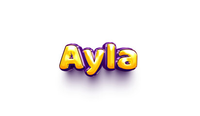 name of girls bubbly celebration decoration hanging air balloon shiny ayla